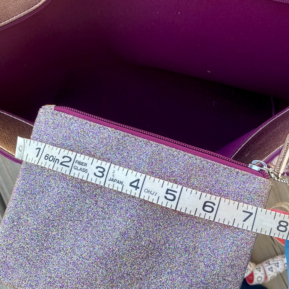 Metallic tote & Glitter wristlet - Picture 9 of 9